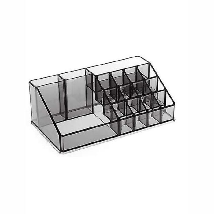 Organisateur cosmétique - Organo - Acrylique noir - Design moderne - Rangement pratique - Salle de bain