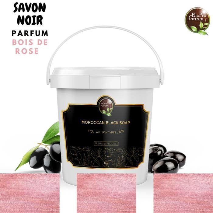 Savon Noir - BIOPROGREEN - Sbone béldi - 1Kg - Parfumé au Bois de Rose - Sans alcool