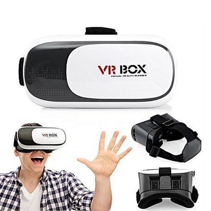 Casque de Réalité Virtuelle - VR Box - Compatible Smartphone - Système Coulissant - Sangles Ajustables - Noir
