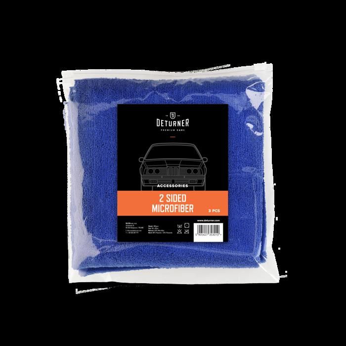 TWO SIDED MICROFIBER 380GSM 40X40CM (MICROFIBRE DOUBLE FACE) 3 pcs - DETURNER
