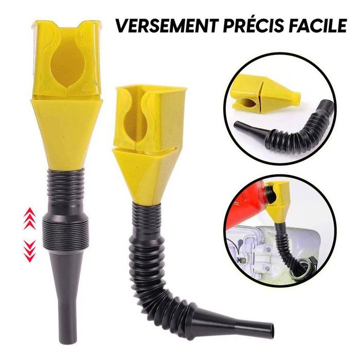 Entonnoir Auto Rétractable Flexible : Idéal pour Voitures, Motos et Tâches de Drainage