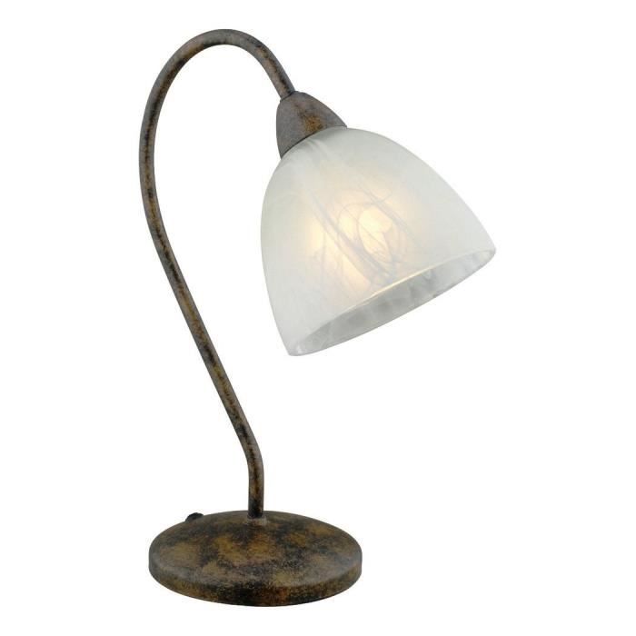 Lampe de table - EGLO - DIONIS 89899 - Couleur rouille - Hauteur 340 mm - Largeur 240 mm