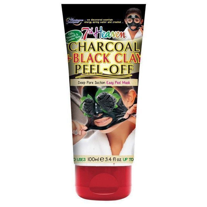 Masque visage - Tube Peel Off - Charbon et Argile Noir - 100ml - Sans alcool - Tous types de peau