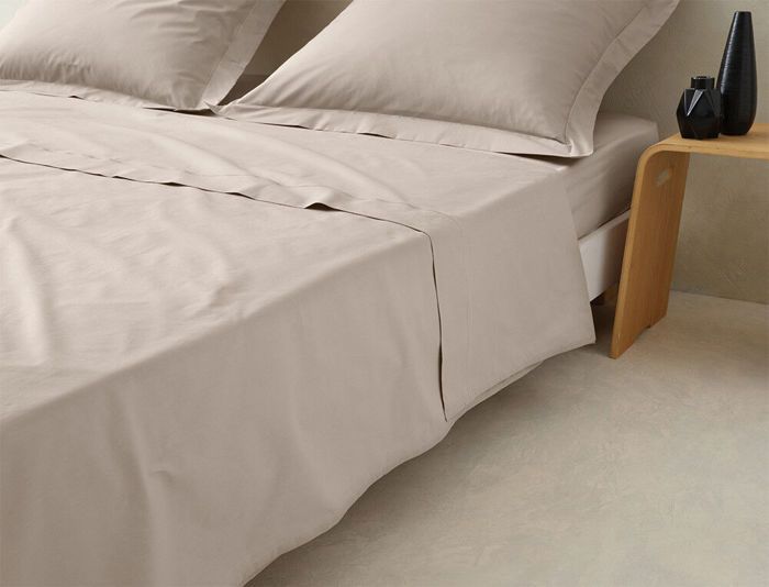 Drap - LINVOSGES - 240x310 cm - Percale - Gris Perle - 80 fils/cm²