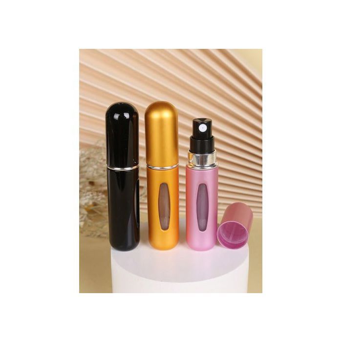 3 Pièces Bouteille D'échantillon De Parfum En Spray Mini Avec Fond En Métal, Conteneur