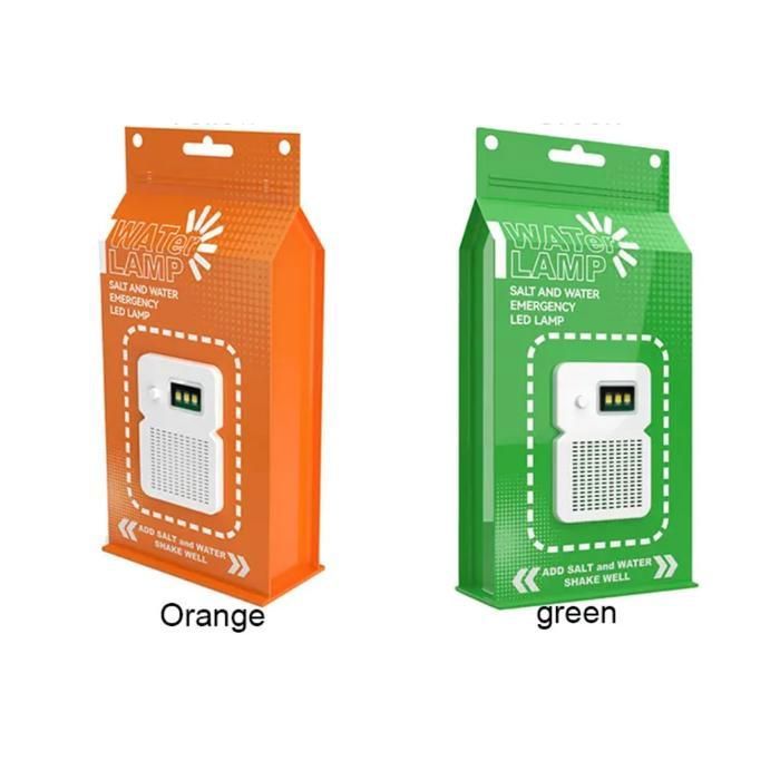Lanterne de camping écologique à eau salée, sans batterie(Couleur aléatoire)