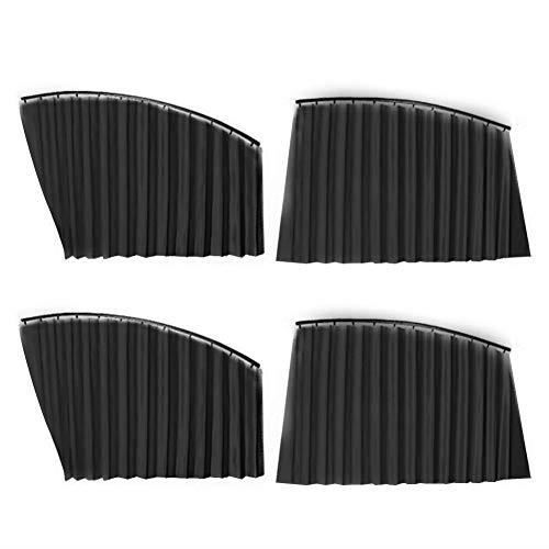 Pare-soleil,Pare soleil de voiture à aspiration magnétique,rideau de verre télescopique automatique,fenêtre latérale - Type Black