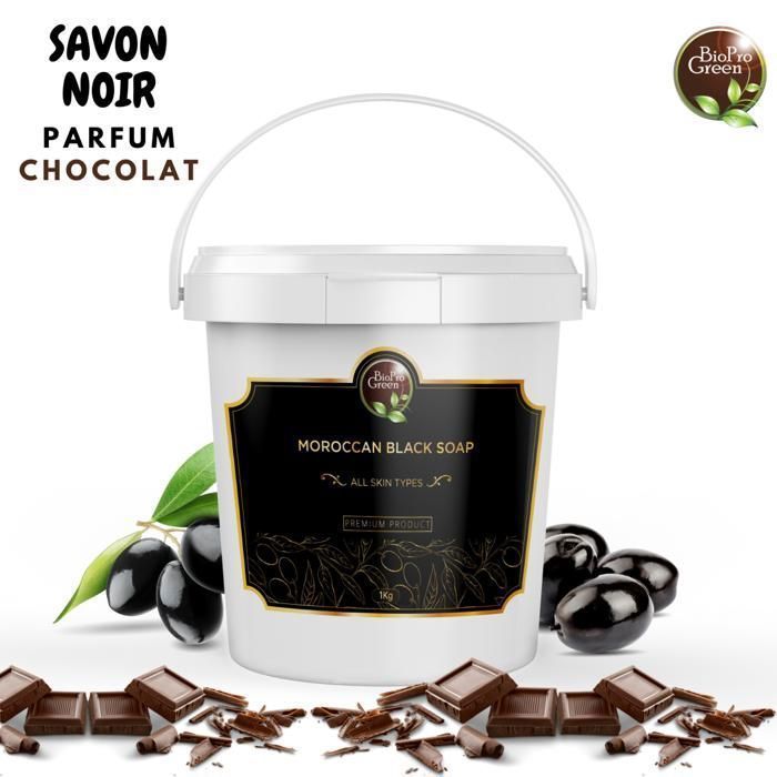 Savon Noir - BIOPROGREEN - Sbone béldi - 1Kg - Parfum Chocolat - Sans Alcool