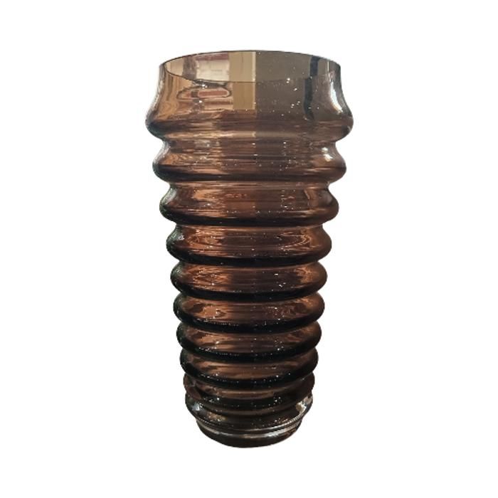 Vase en verre - Non spécifié - 20×37 cm - Marron - Élégant - Chic