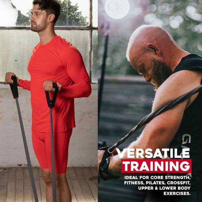 Bandes de résistance élastiques avec poignées, corde de traction pour le Yoga, (couleur aléatoire)