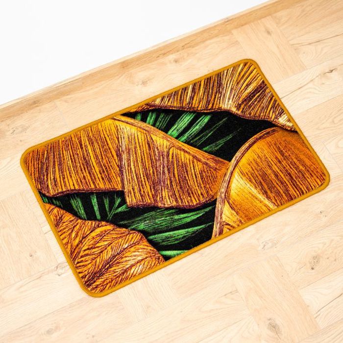 Tapis de cuisine - GENERIC - 50x80 - Marron - Lavable - Microfibre