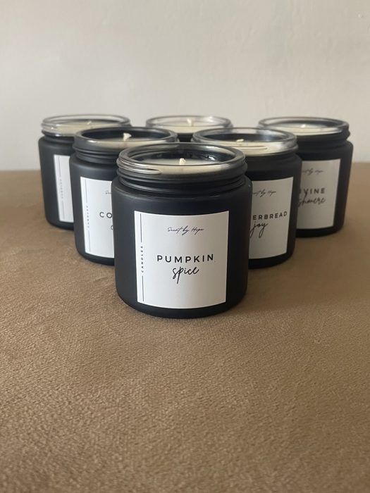 Bougie - Épicée - Citrouille-Cannelle - Cire de soja 100% naturelle - Mèche en coton recyclé - 1 unité