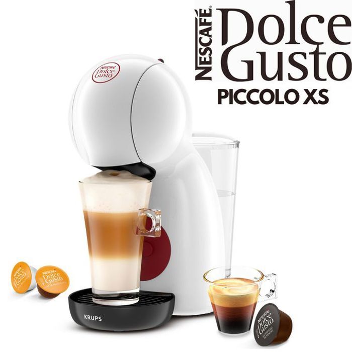 PICCOLO XS White Edition Cafétiere à Capsule 15 Bar Pack 16 Capsules OFFERT Machine à Café Multi Boisson Chaud Et Froid