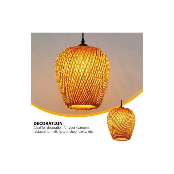 Suspension en rotin -E27- style Japonais + Ampoules Edison LED Offerte