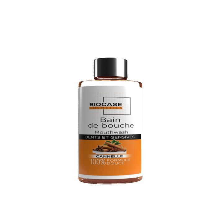 Bain de Bouche - Biocase Cosmetics - Cannelle - 250ml - Sans alcool - Pour adultes