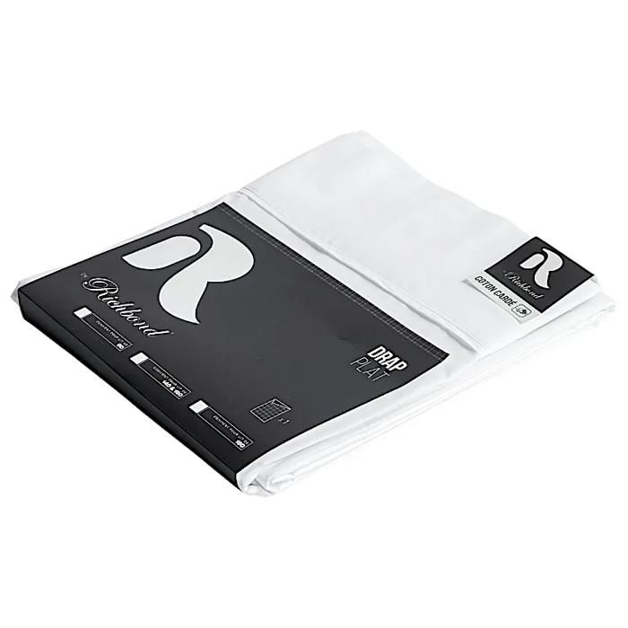 Drap plat en coton cardé 260X270cm blanc - RICHBOND