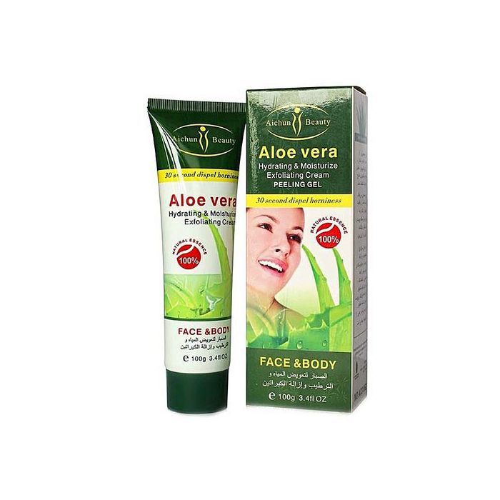Aichun Beauty Crème Exfoliante Hydratante et Hydratante Aloe Vera Gel Peeling Visage & Corps 100gr