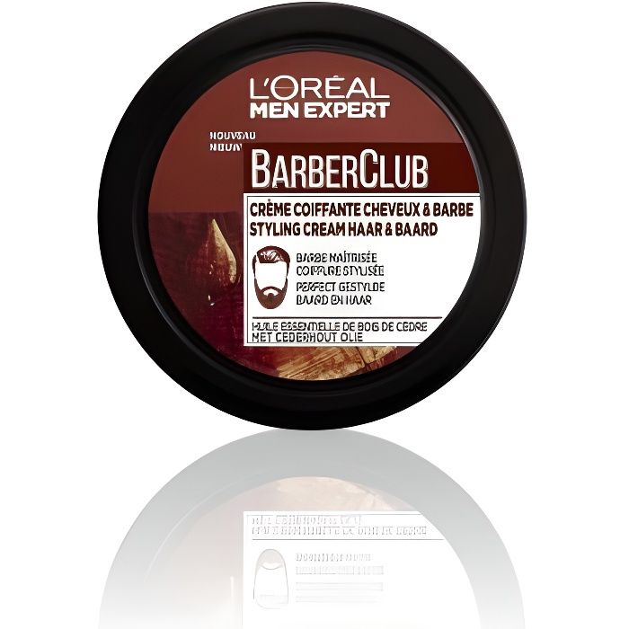 Crème Coiffage Men Expert Hairstyle BarberClub L'OREAL PARIS - Cheveux & Barbe - 75 ml