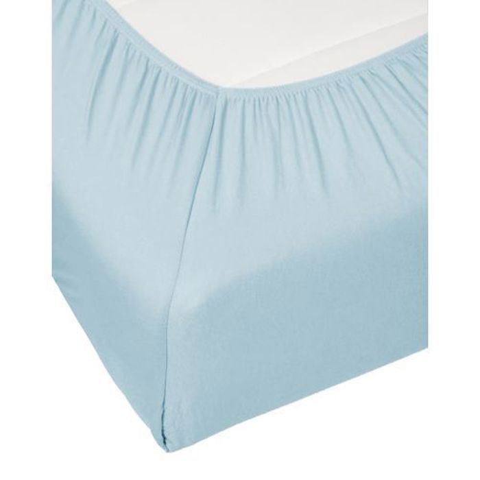 Drap Housse Bleu antiallergique (2 Places) 140x200 cm -DWIRTY