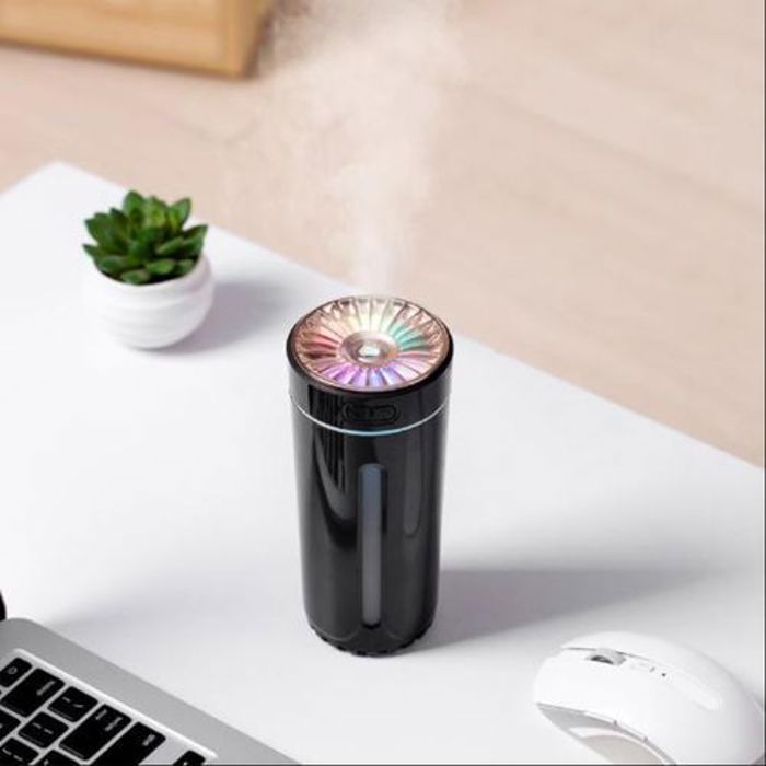 Désodorisant portable USB et humidificateur pour la maison et la voiture avec éclairage LED coloré