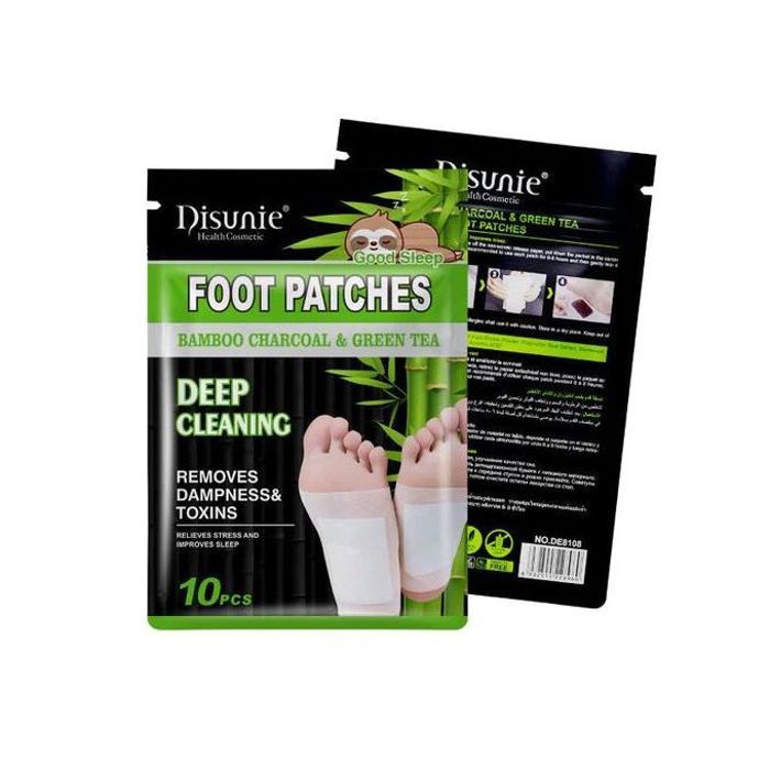 10 pièces patchs pour les pieds élimine l'humidité et les toxines, charbon de bambou et green tea