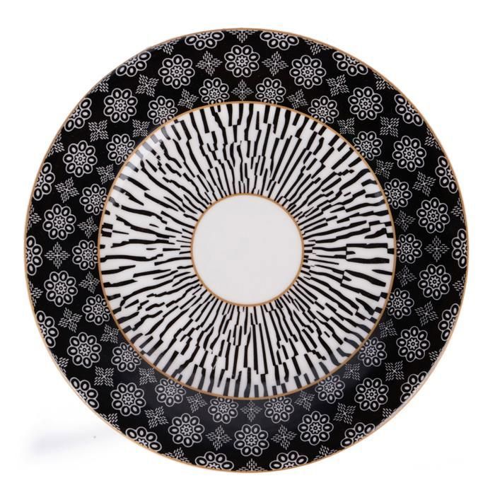 Assiette - NASMA - Petite - Céramique - Motif géométrique -18cm