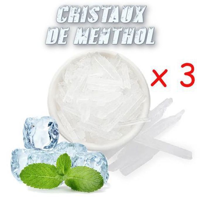 Cristaux De Menthol - Huile Essentielle De Menthe Glaciale Cristal - 3x10g