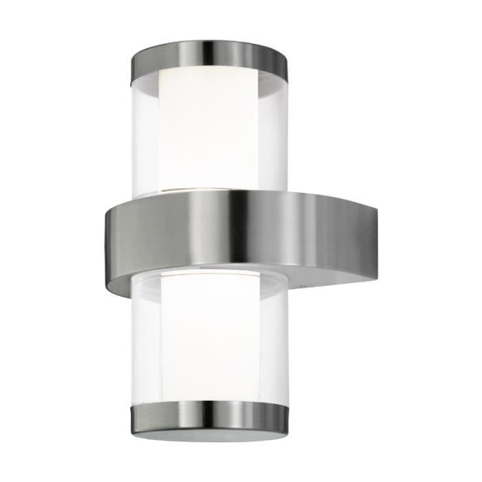 Applique - Eglo - Beverly 1 - LED 3000K - Inox - IP44 - H27 cm