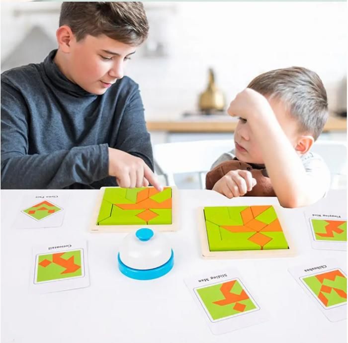 JEU DE PUZZLE TANGRAM BATTLE EN BOIS