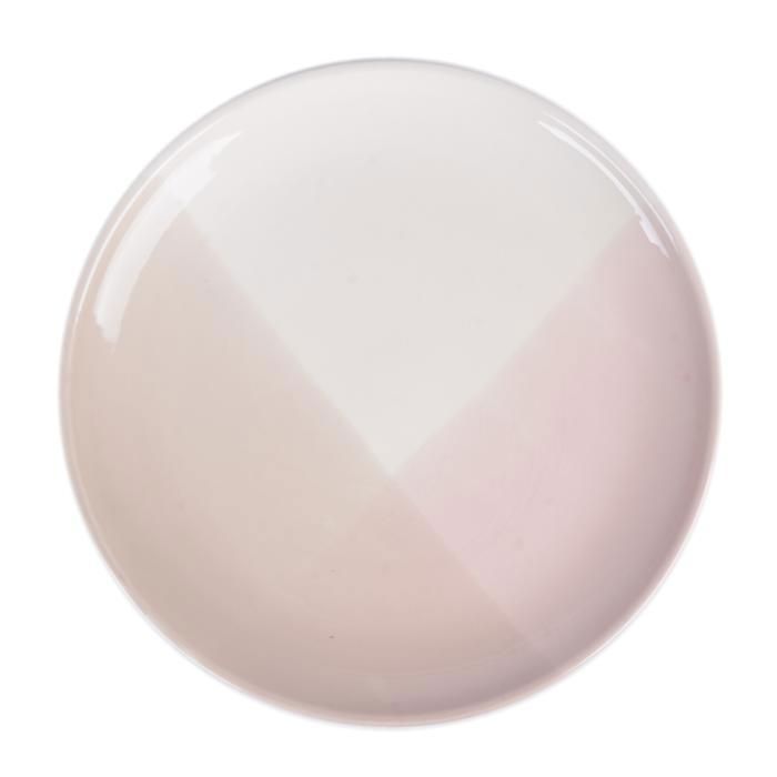 Assiette - SERENA - GRANDE - Grès - Rose - Beige-27cm