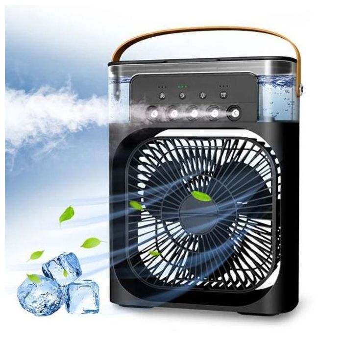 Climatiseur Personnel 3-en-1 : Ventilateur, Humidificateur et Éclairage LED USB, couleur aléatoir