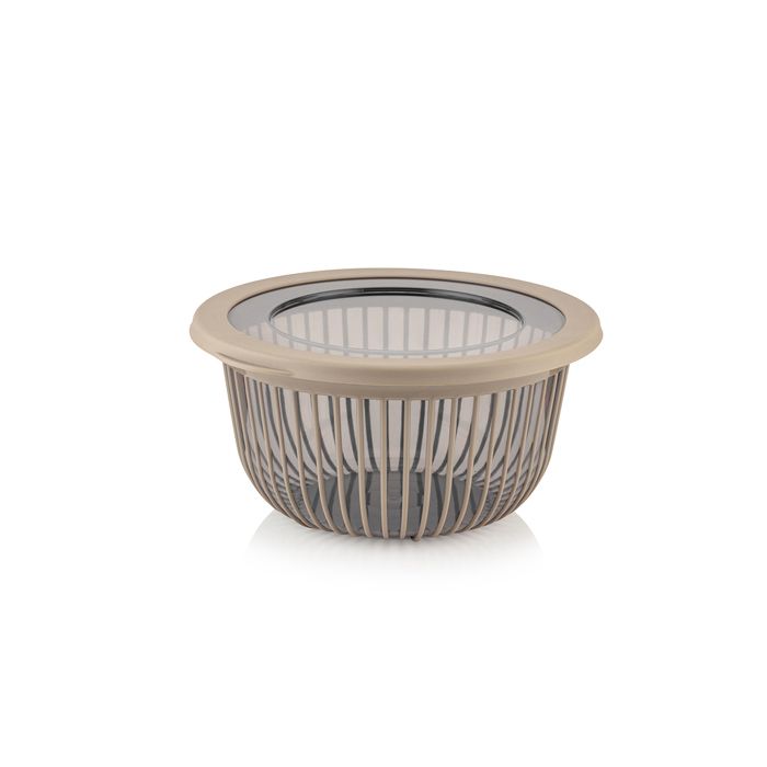 Boîte de rangement ronde Poly Line 1 L BNM-7512-Beige
