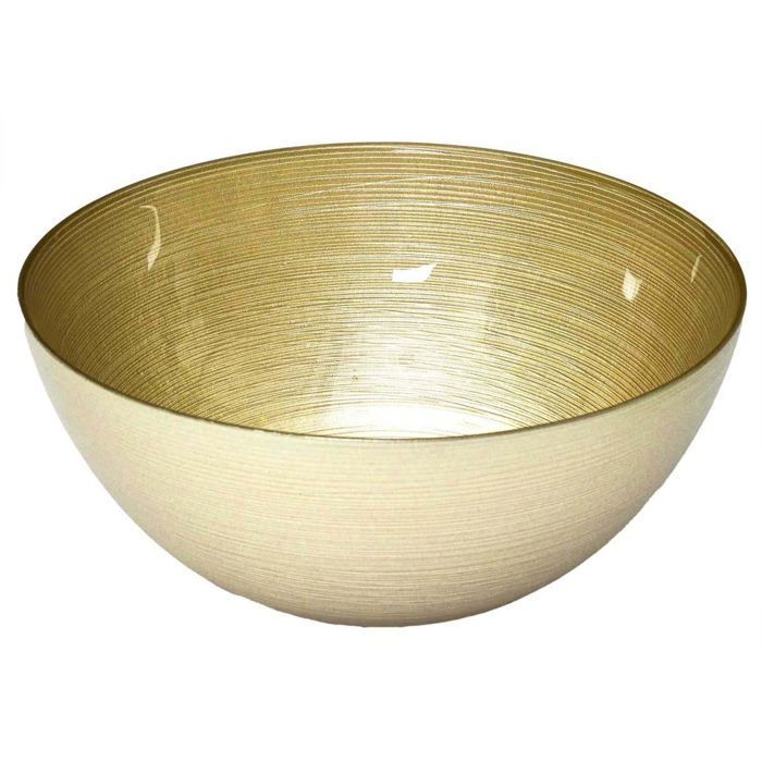 Saladier en verre doré  Lines 28 x 10 cm