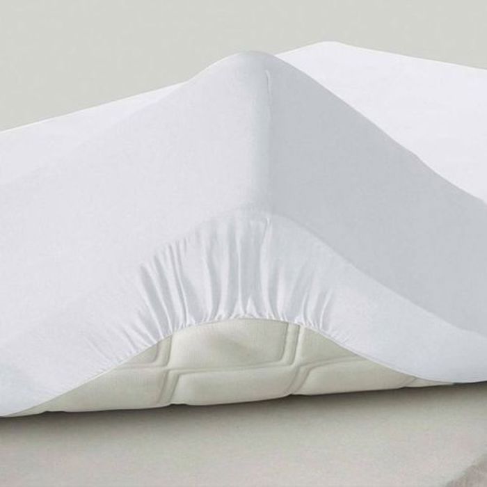 Drap Housse Blanc (1 Place) 120x200x30  cm - Doux & anti-allergique