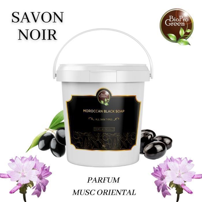Savon Noir - BIOPROGREEN - Sbone béldi - 1Kg - Parfum Musc Oriental - Sans alcool