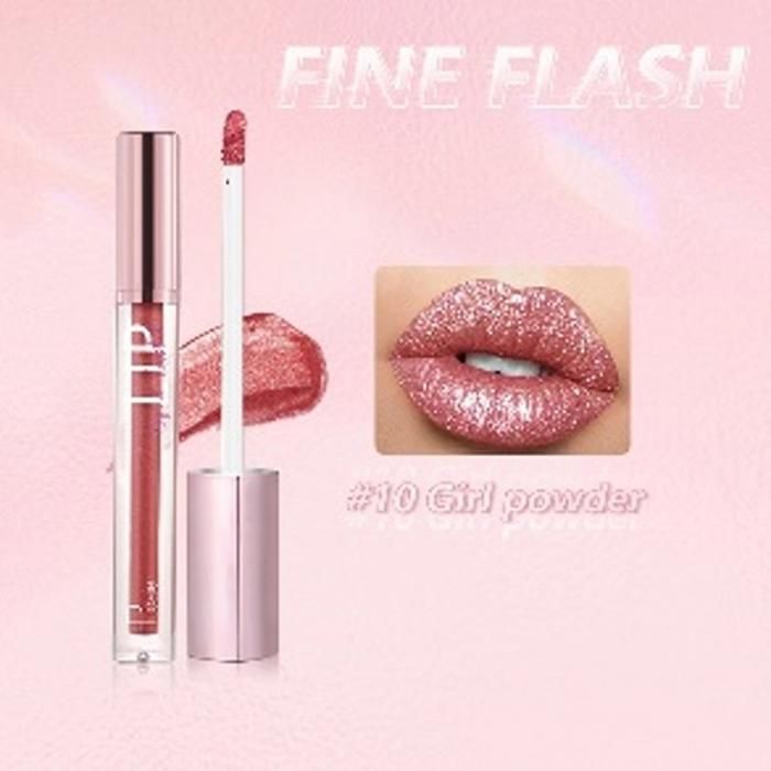 PUDAIER Diamond Shiny Liquid Lipstick Fine Flash 10 Girl Powder