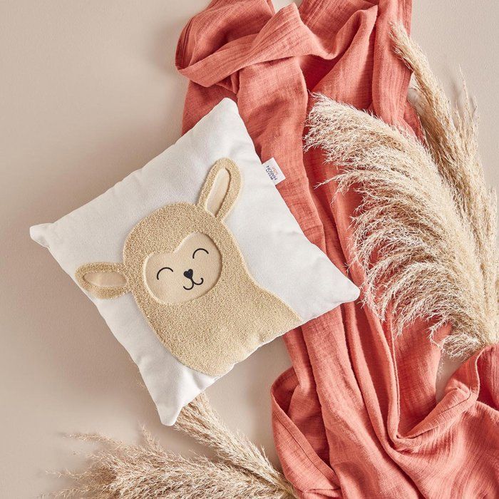 Coussin Lama Punch Beige (35x35 cm)