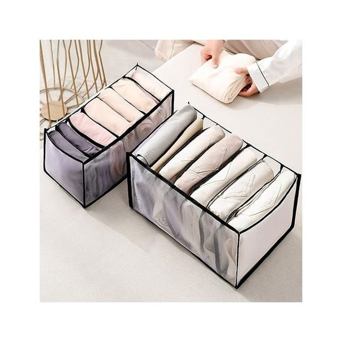 Boîte de rangement pour sousvêtement multigrilles pliable