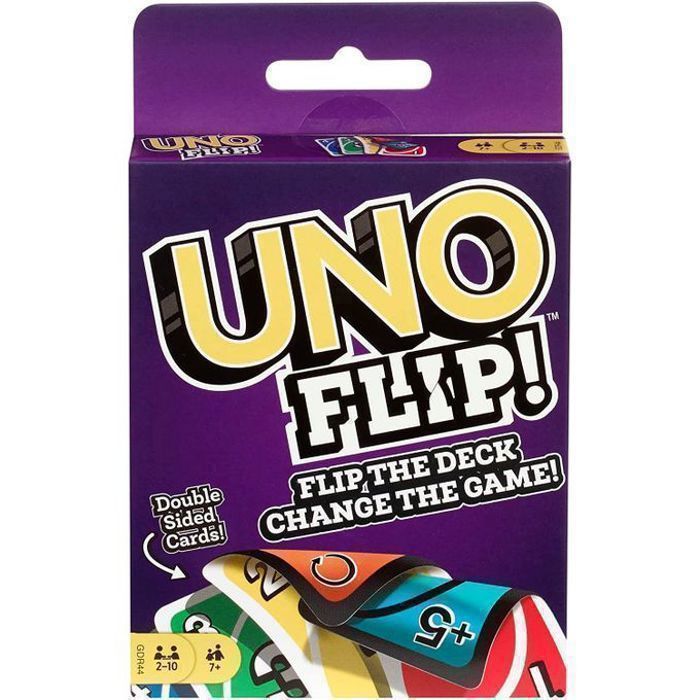 Jeu de cartes UNO Flip : une nouvelle version du jeu classique avec des cartes recto verso