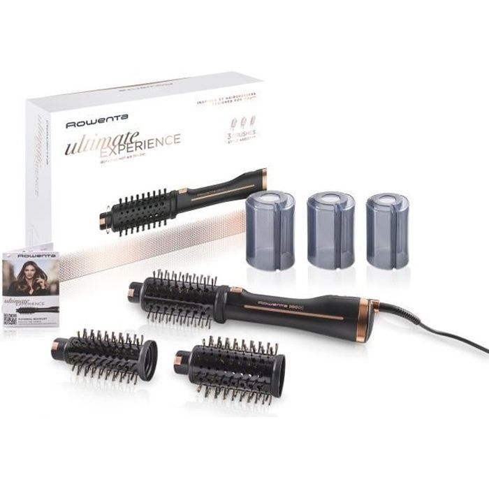 ROWENTA - CF9620F0 - Brosse soufflante 2en1 rotative - 3 brosses - Réduit électricité statique