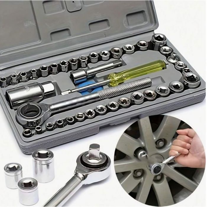 Coffret d’Outils de Réparation 40 Pièces – Kit de Douilles Précision pour Automobile et Moto
