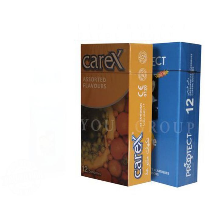 Carex PACK 2 BOITE DE 12 CONDOMS ARÔMATISÉ FRUITS + NATURE