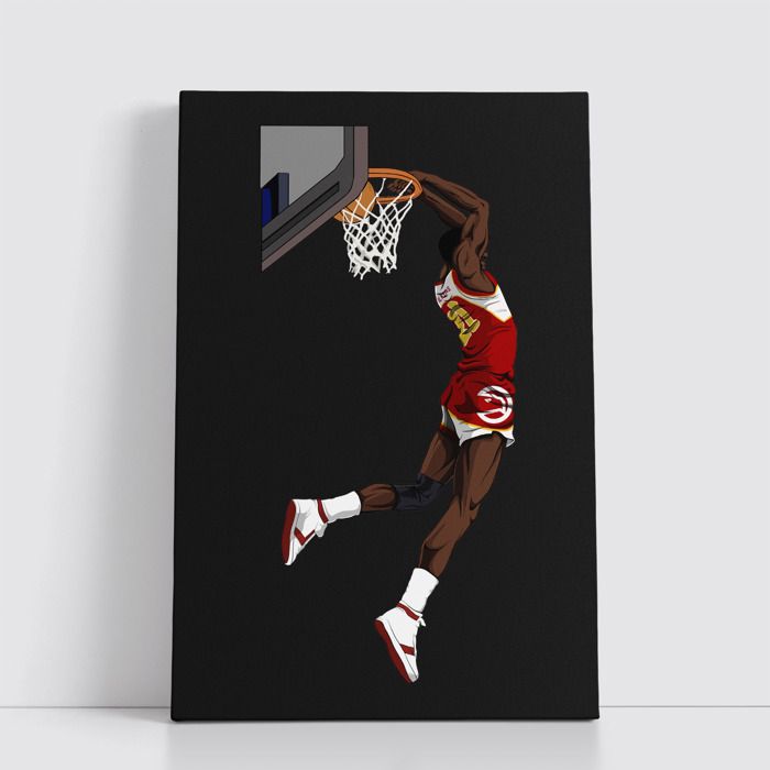 Tableau NBA sur Toile – Affiche Murale 25x40 cm avec Équipes et Joueurs Légendaires du Basket 240