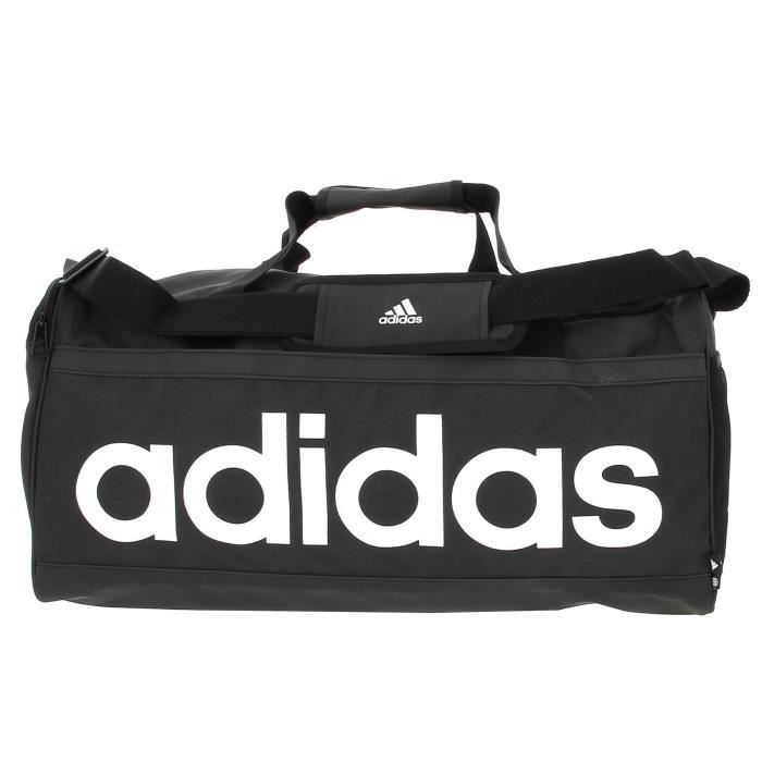Sac de sport - ADIDAS - Linear duffel m - Polyester recyclé - Noir - Bandoulière ajustable