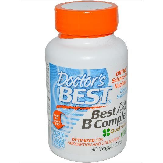 Doctor's Best, Best pleinement Active B Complex,30 Veggie Caps.