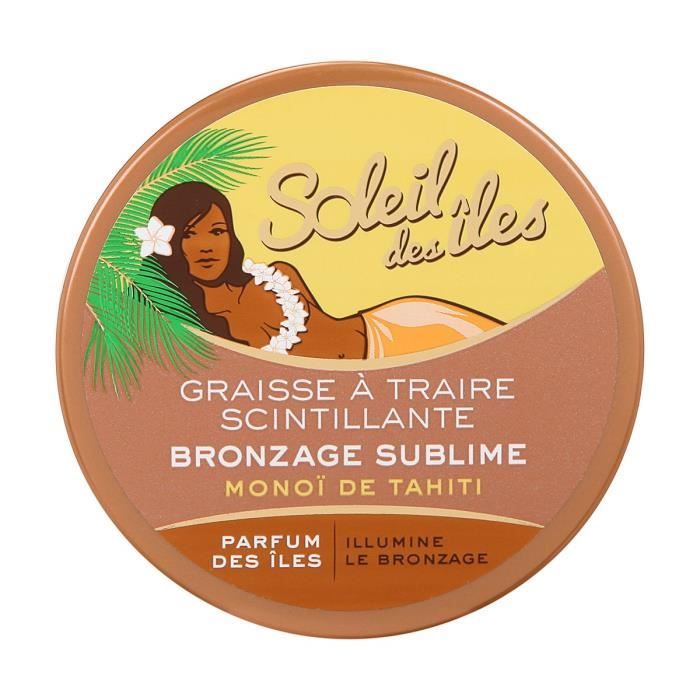 SOLEIL DES ILES Graisse à traire scintillante Bronzage sublime - SPF 0 - Parfum des îles - 150 ml
