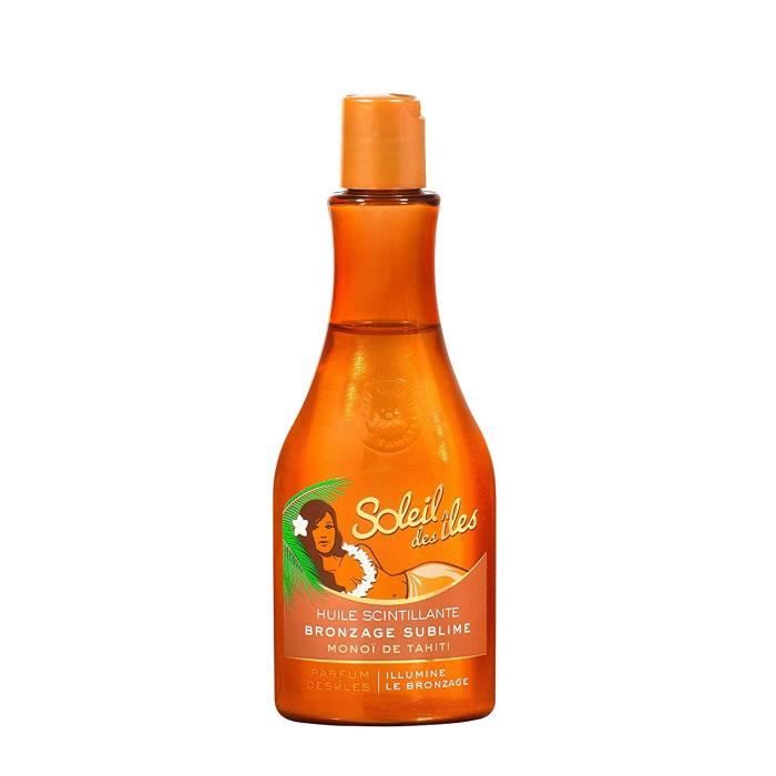 SOLEIL DES ILES Huile scintillante en spray Bronzage sublime - SPF 0 - Parfum des îles - 150 ml