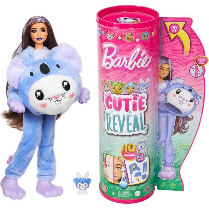 Barbie-Cutie Reveal-Poupée sur le thème des costumes, lapin koala HRK26
