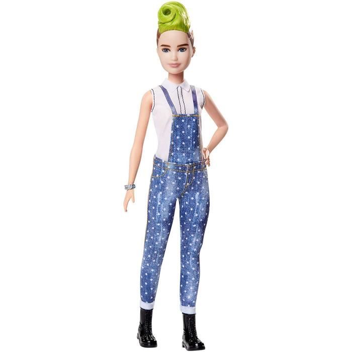 BARBIE Fashionistas Salopette à Pois - FXL57 - Poupée Mannequin - 3 ans et +